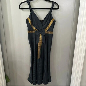 Marc Jacobs Metallic Bow Dress Black Cocktail Dress